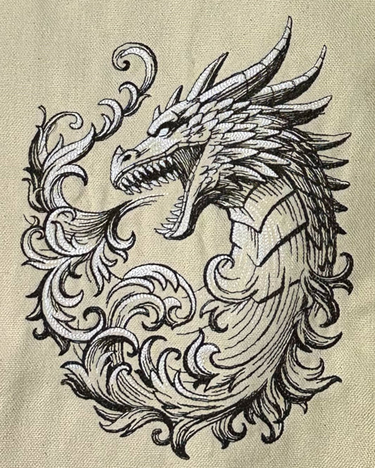 Fire Breathing Dragon Tote Bag