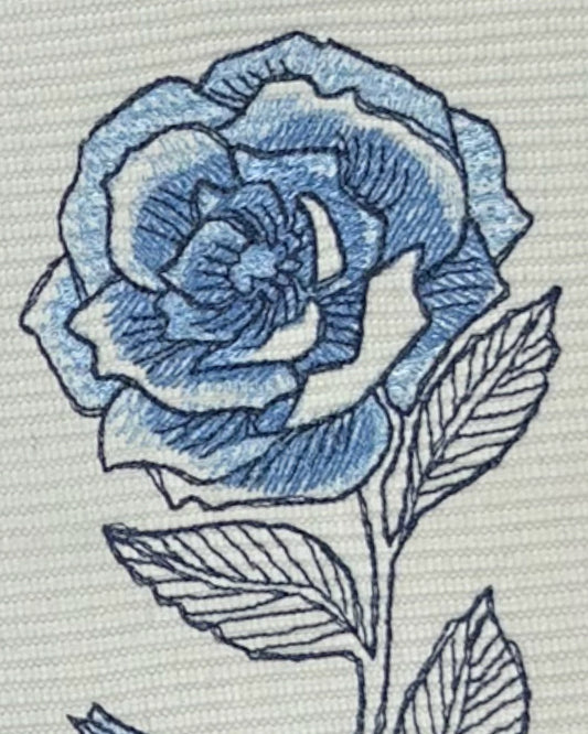 Chic Blue Rose Placemat