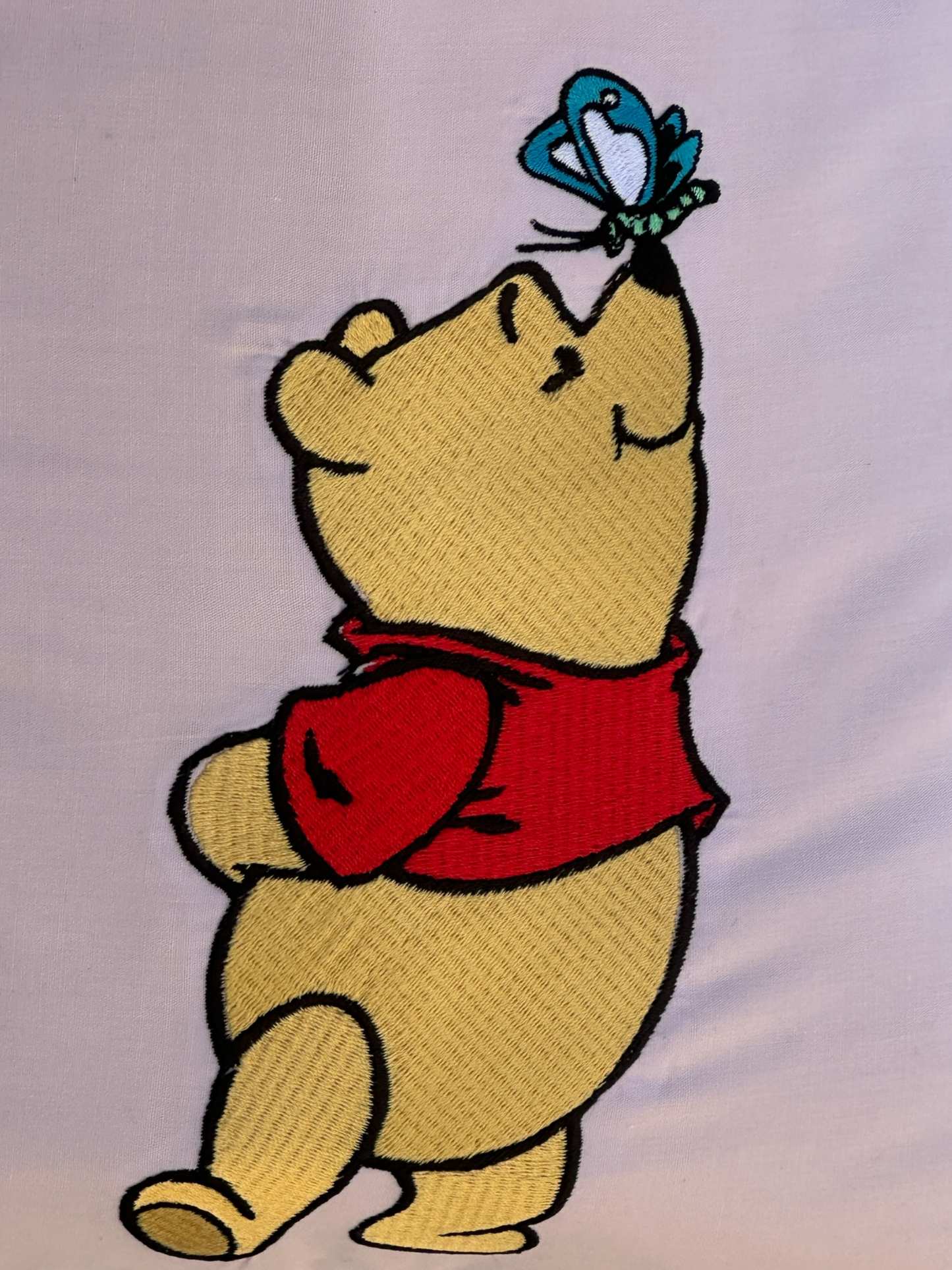 Handcrafted Reading Pillow - Bear with Butterfly