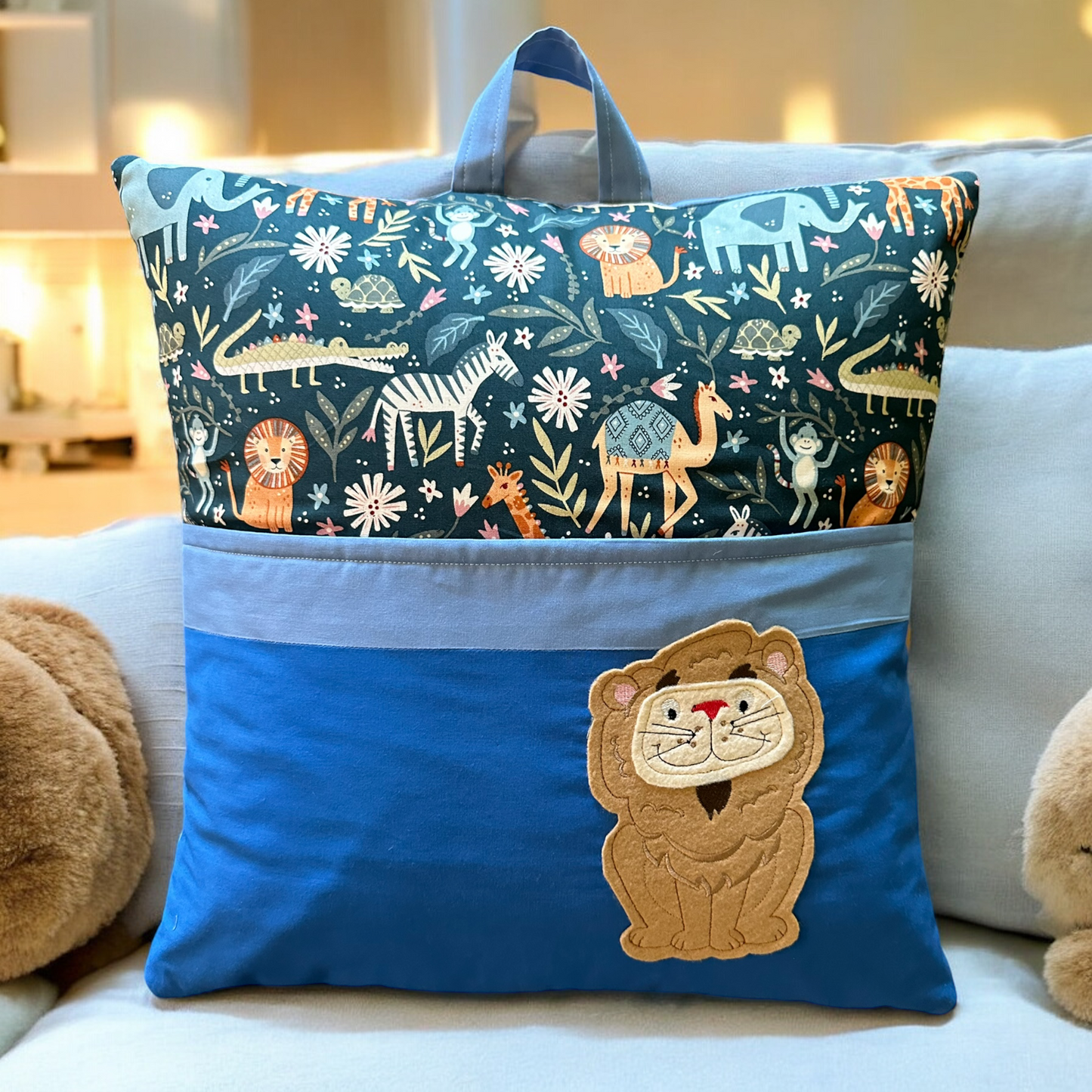 Handcrafted Reading Pillows - Animal Appliques