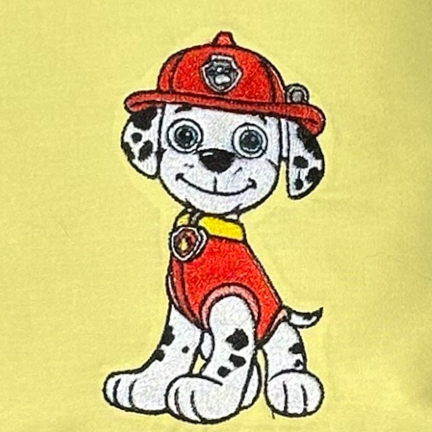 Handcrafted Reading Pillow - Firefighter Pup
