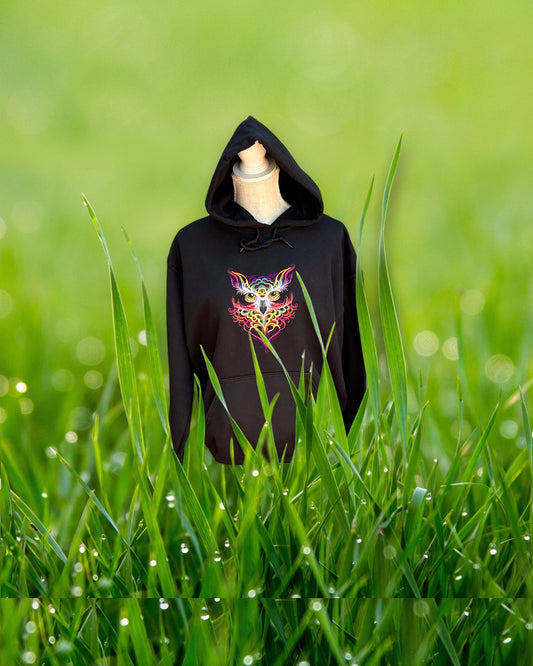 Bold Colorful Owl Hoodie