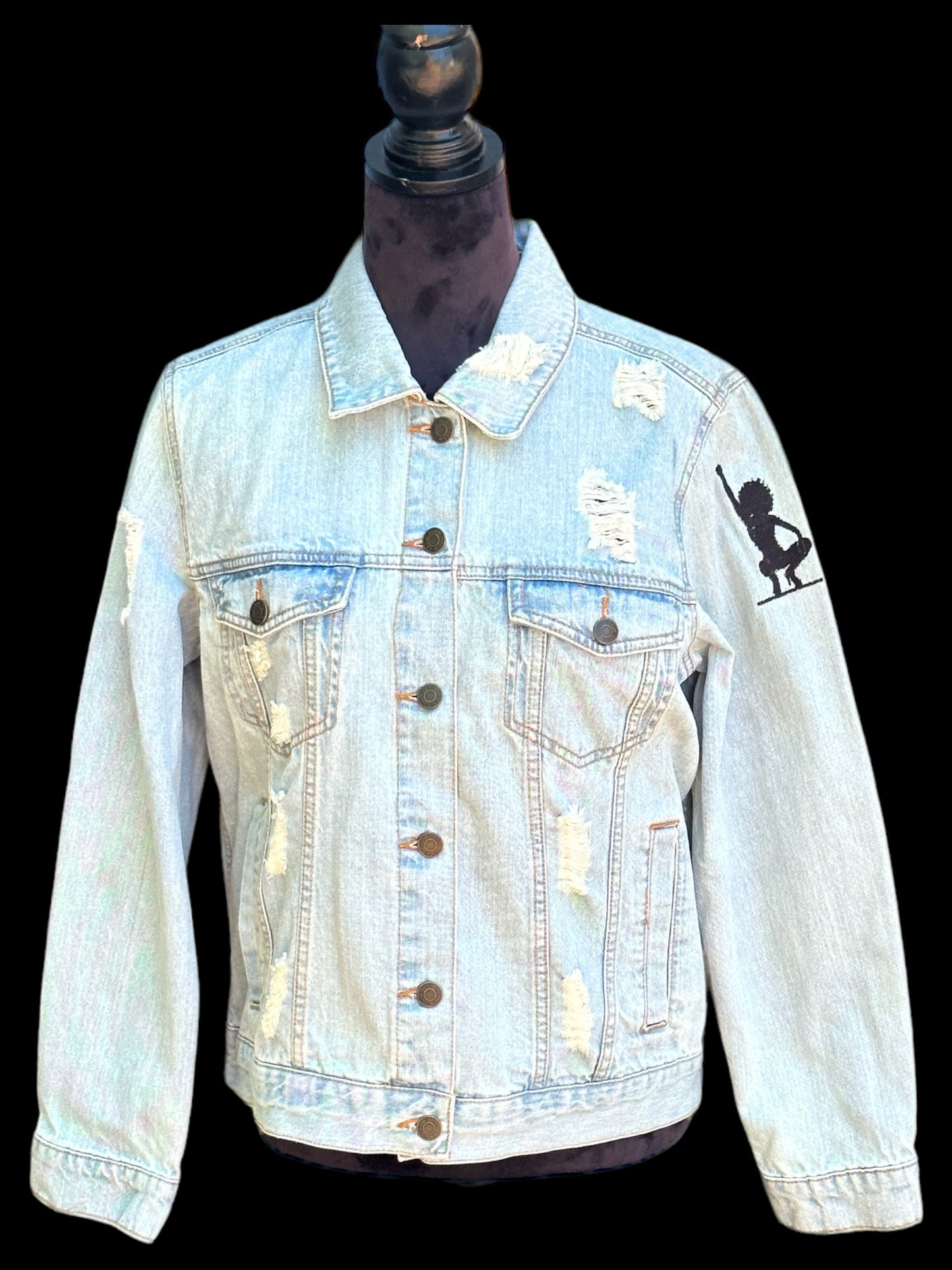 "Cool Like That" Distressed Denim Jacket