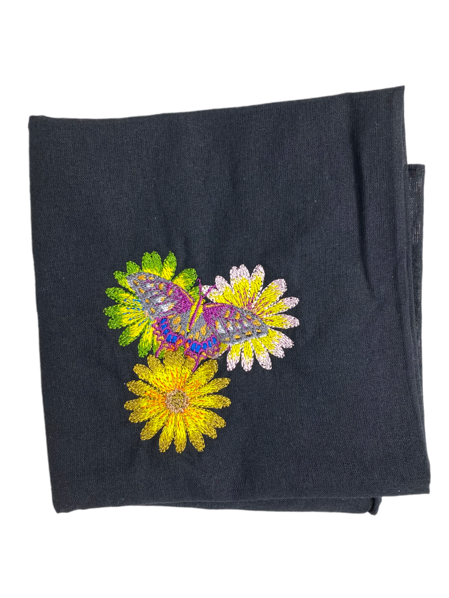 Butterfly and daisies bandana