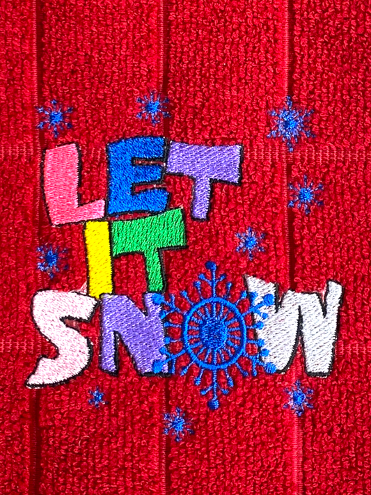 "Let It Snow" dishcloth