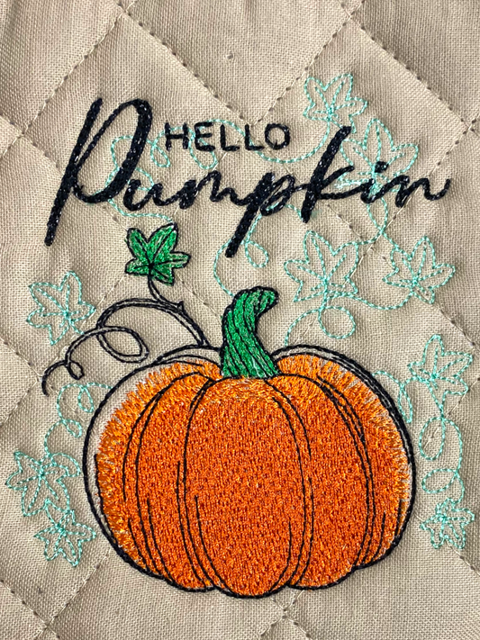 "Hello Pumpkin" potholder