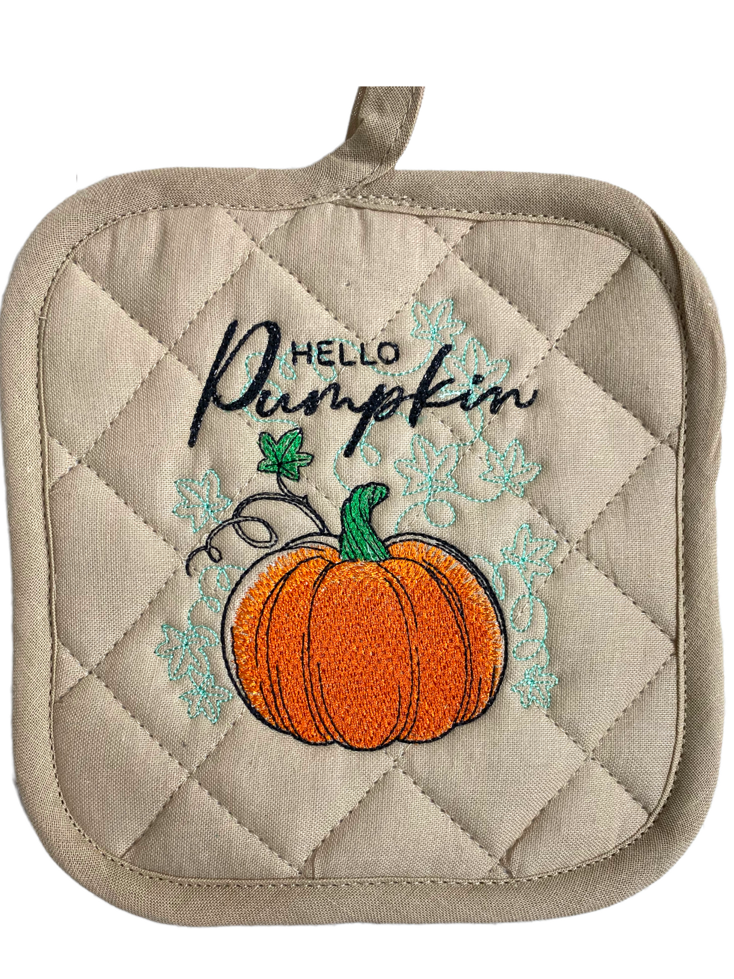 "Hello Pumpkin" potholder