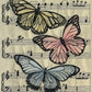 Butterflies & Musical Notes Tote Bag