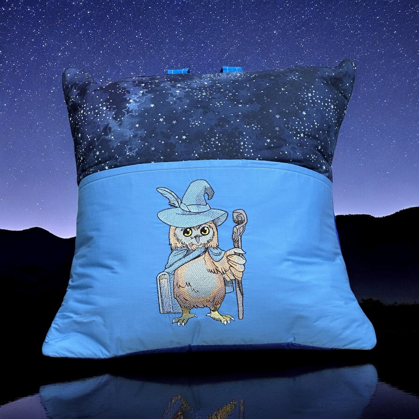 Handcrafted Reading Pillow - Wizardly Owl