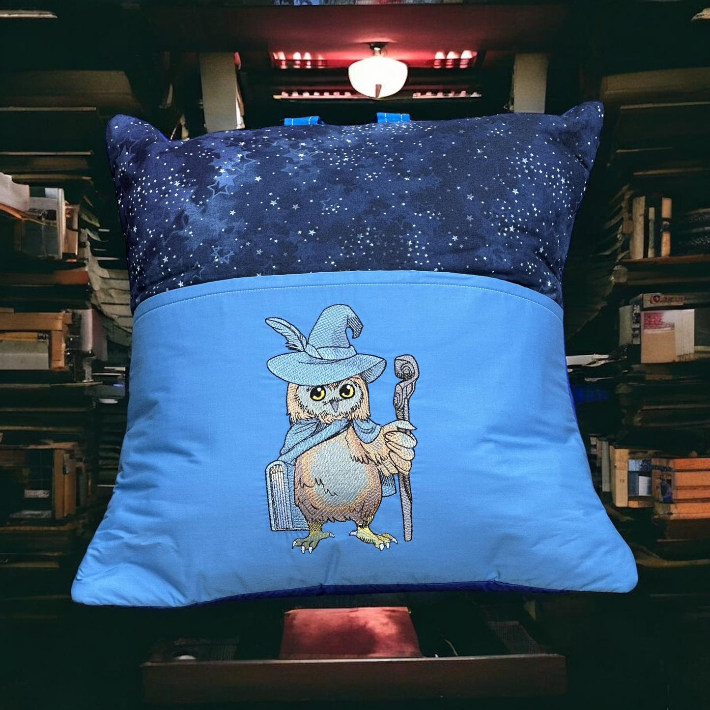Handcrafted Reading Pillow - Wizardly Owl