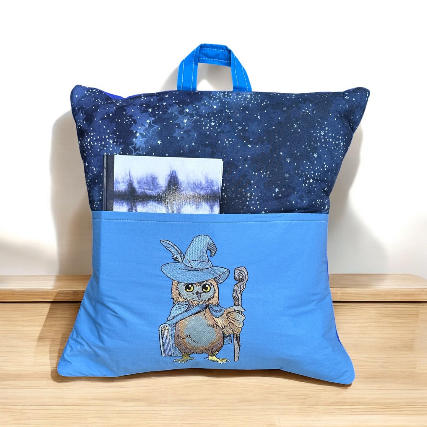 Handcrafted Reading Pillow - Wizardly Owl