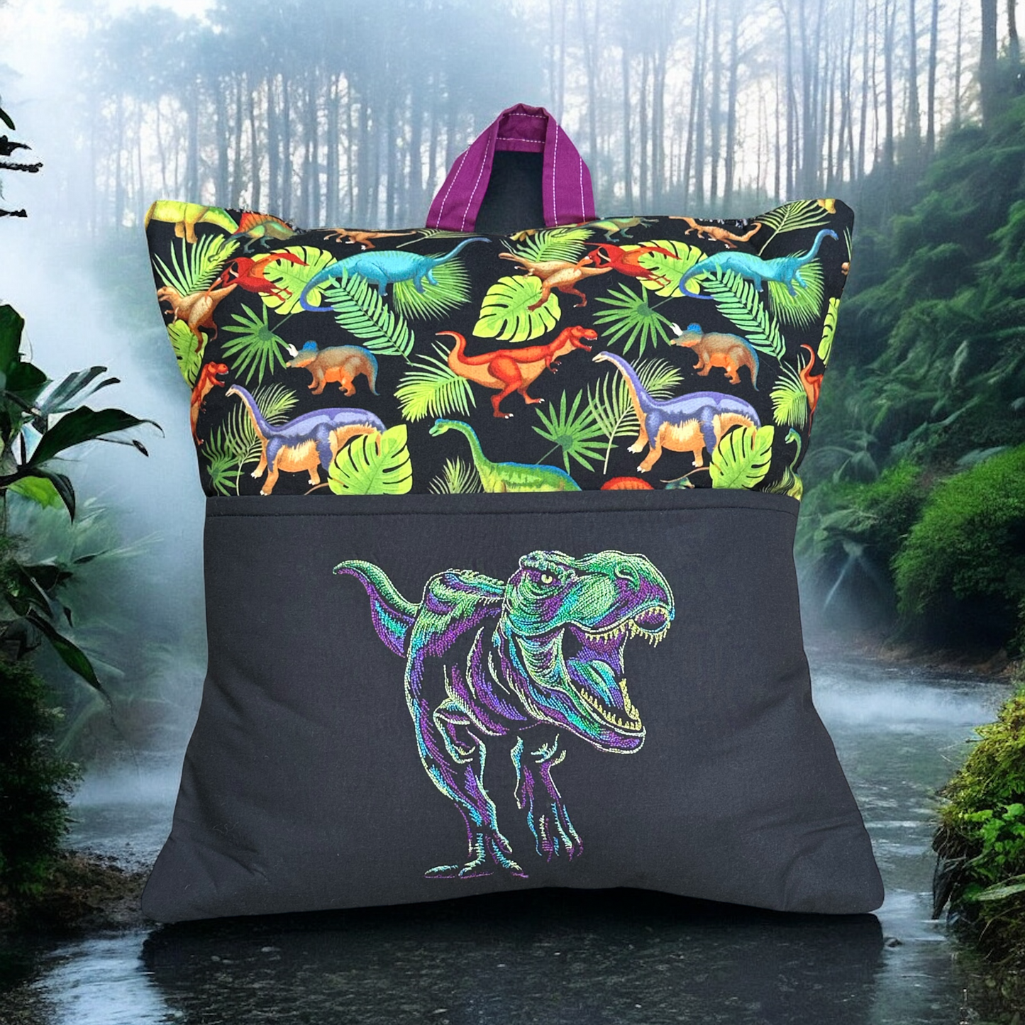 Handcrafted Reading Pillow - Ferocious Dinosaur