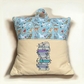 Handcrafted Reading Pillow - Cat Lounging on Stack of Books