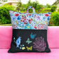 Handcrafted Reading Pillow - Bird Butterflies Floral