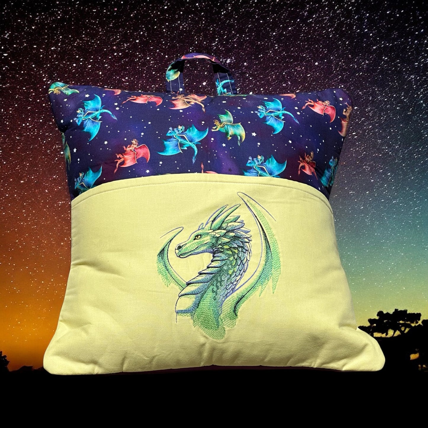 Handcrafted Reading Pillow - Fantasy Dragon