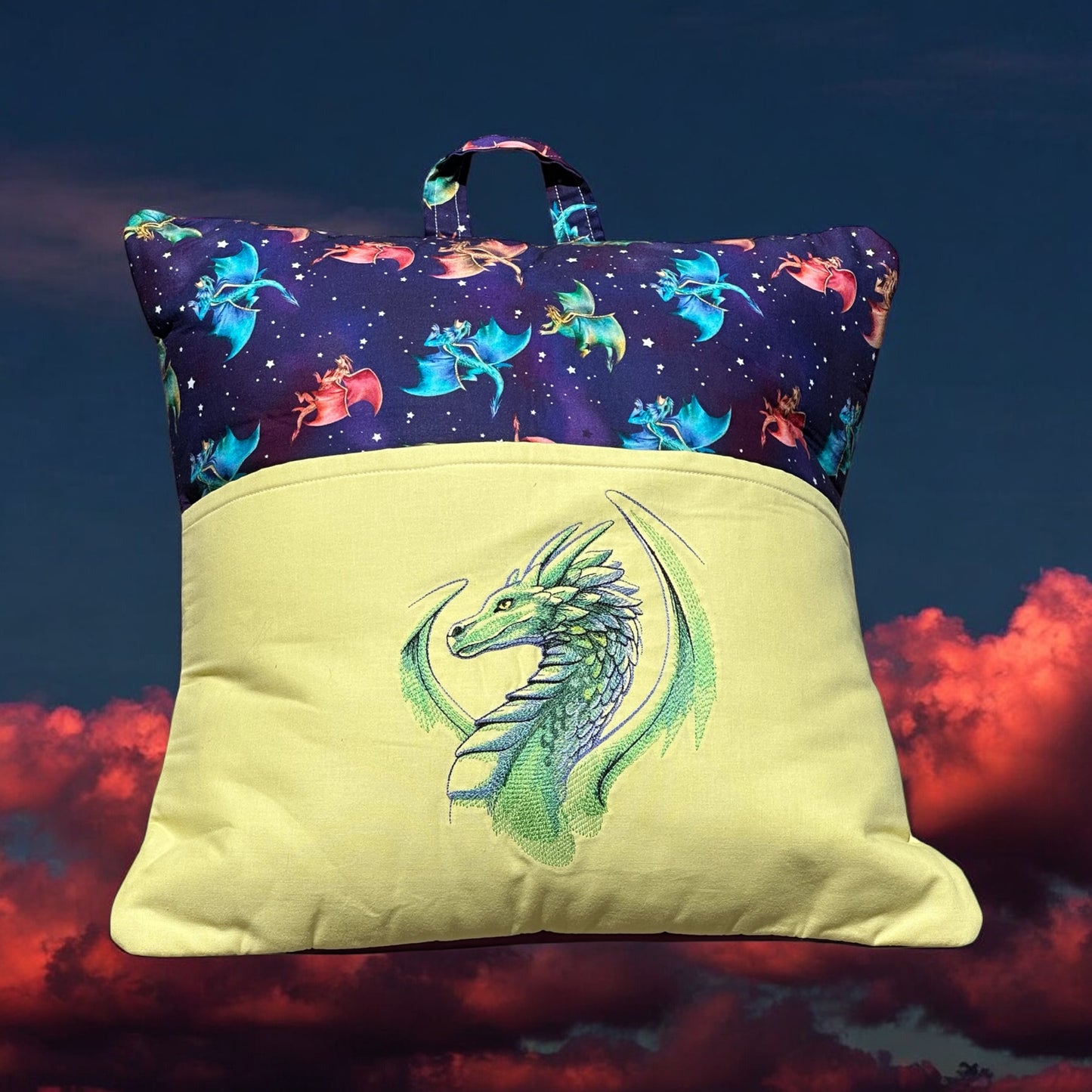 Handcrafted Reading Pillow - Fantasy Dragon