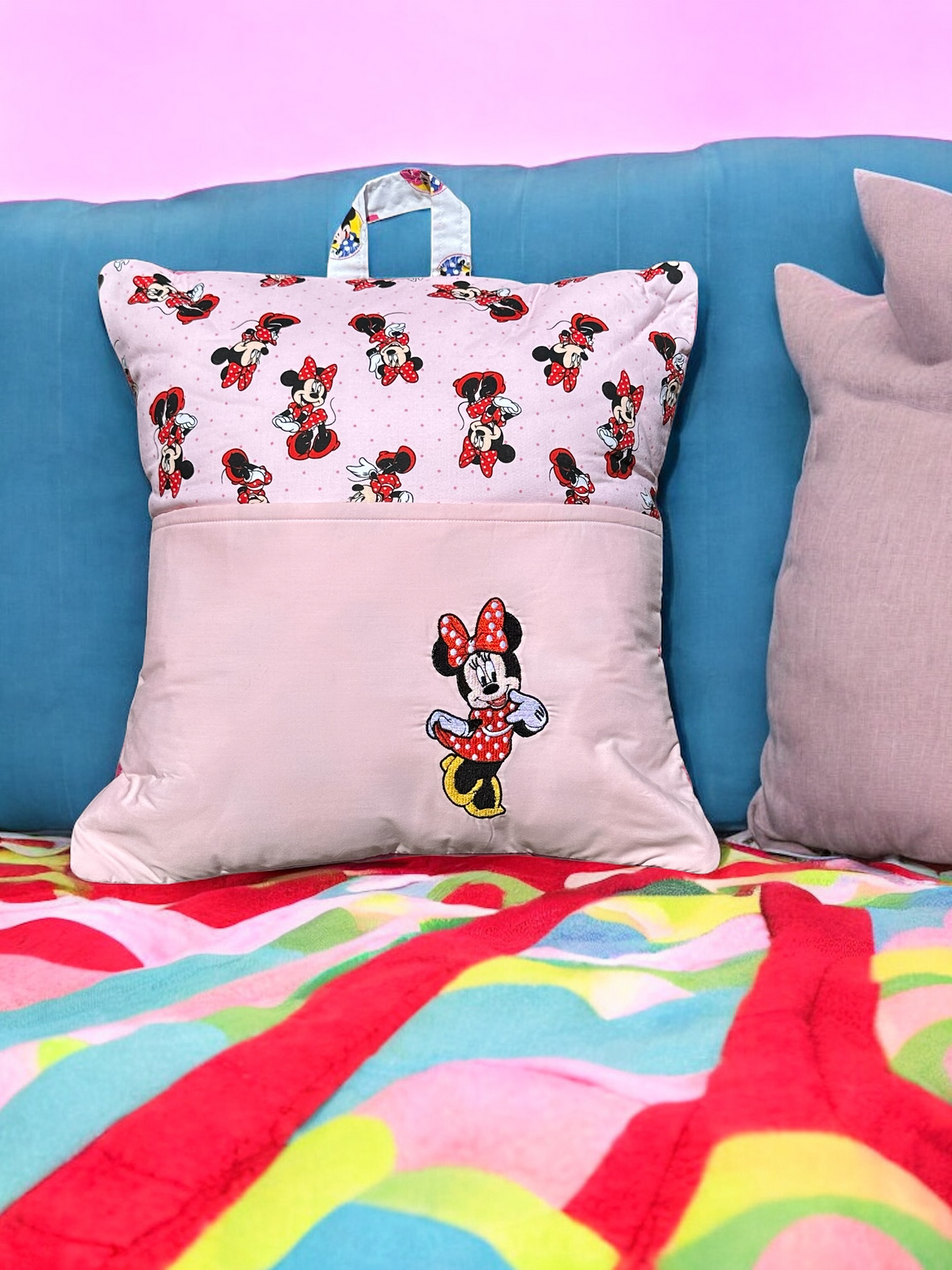 Handcrafted Reading Pillow - Dressed Mouse