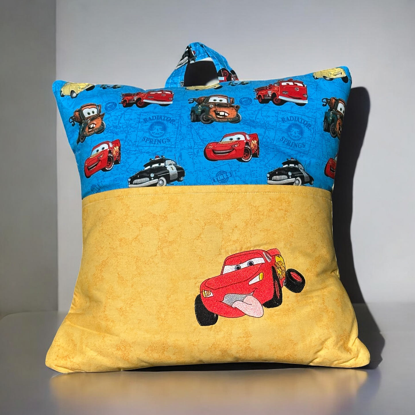 Handcrafted Reading Pillow - Car