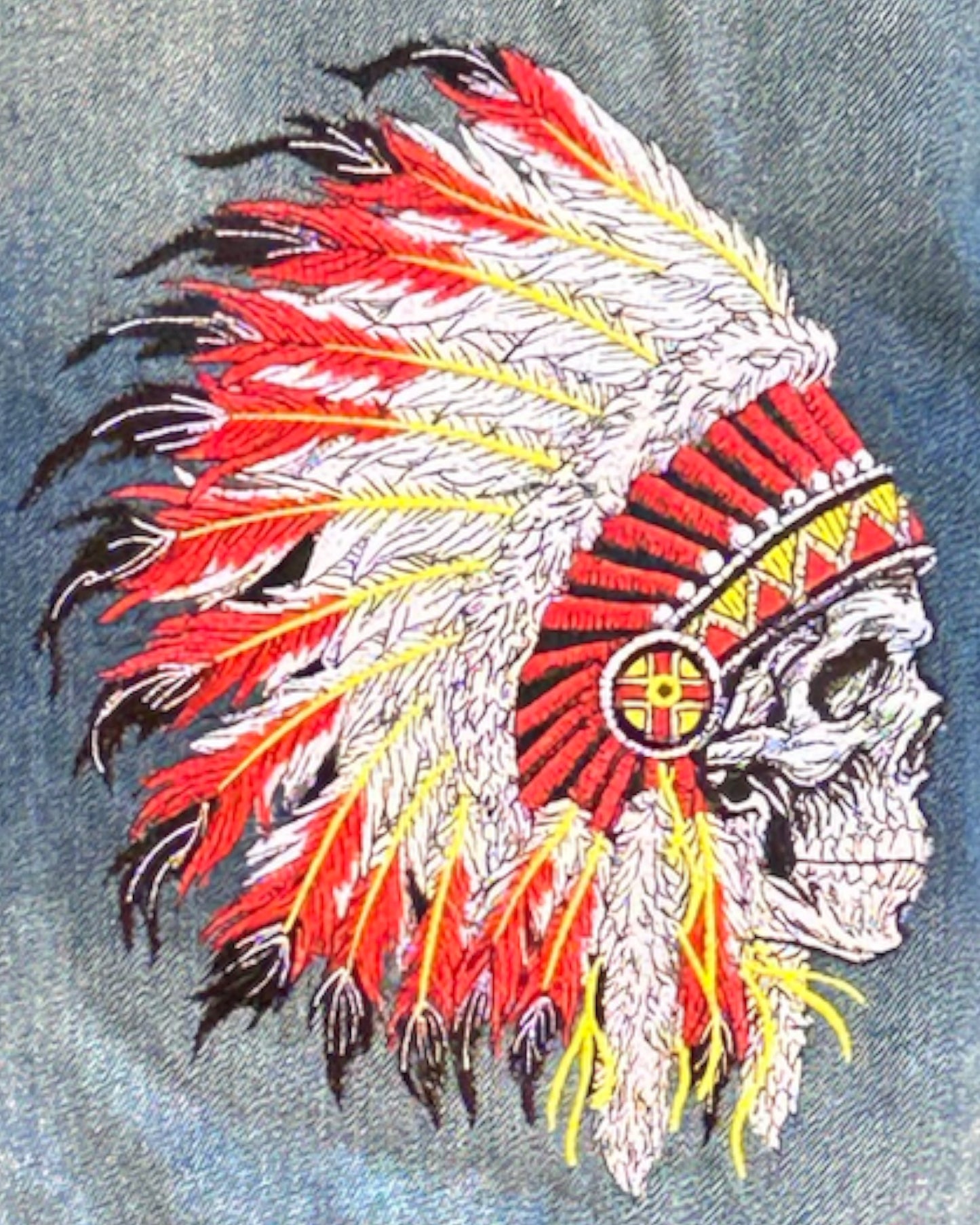 Native Skull Denim Jacket