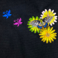 Butterflies and daisies bag with strap
