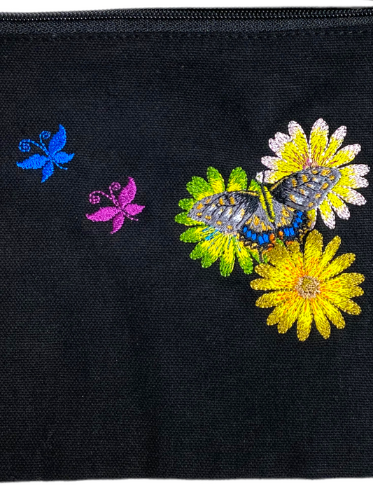 Butterflies and daisies bag with strap